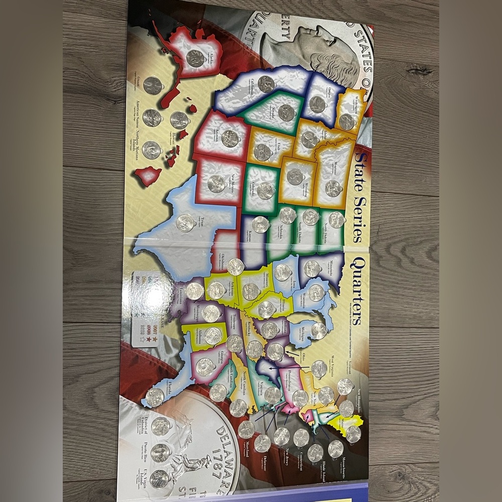 State Series Quarters Collector Map - Picture 6 of 8